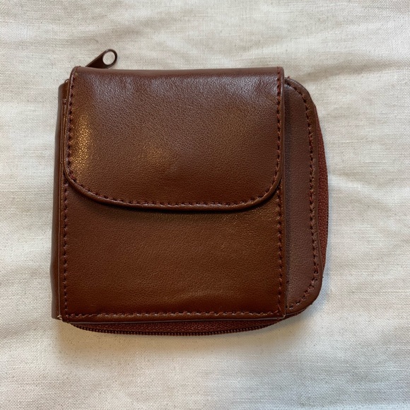 Vintage Brown Pleather Belted Wallet - Picture 1 of 4
